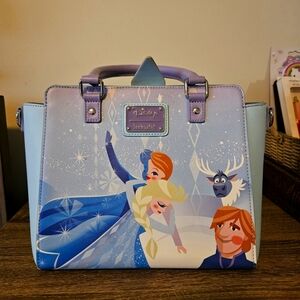 Disney Frozen Themed Women's Loungefly Bag - Blue and White